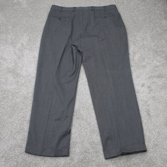 Brooks Brothers 1818 Madison Dress Pants Men 40x30 Gray Pleated 100% Wool Cuffed - Picture 6 of 11
